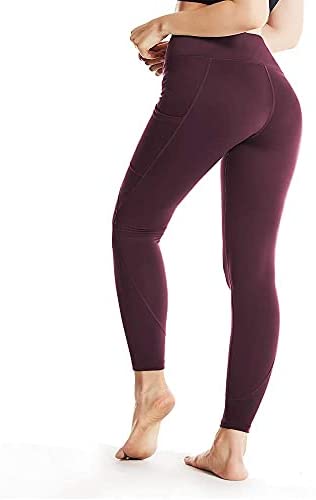 Women's Yoga Pants Leggings Elastic High Waist Plus Size Pants with 2 Pockets