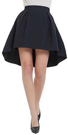 Womens A Line Dovetail Pleated Midi Skirt