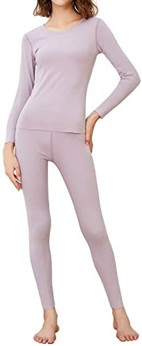 INNERSY Women's Thermal Underwear Set Thin Light Long Johns Base Layer for Cold Weather