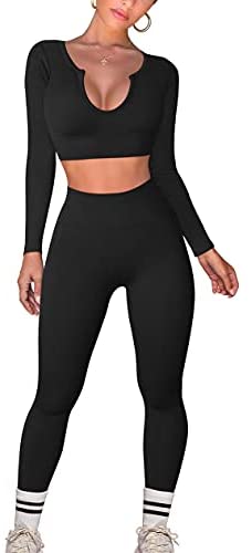 Women's Workout Seamless Outfits Yoga 2 Piece
