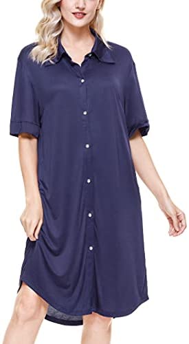 Womens Pajama Sets Soft Loungewear Set Short Sleeve Button Sleepwear Two-Piece Pj Sets Nightwear Pajamas for Women