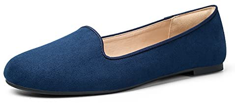 mysoft Women's Flats Slip on Loafer Ballet Flat Shoes with +Comfort Heel Protection