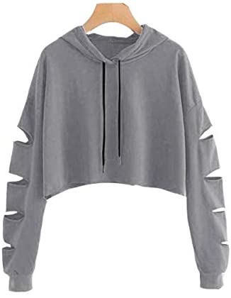 Women's Casual Striped Long Sleeve Crop Top Sweatshirt Pullover