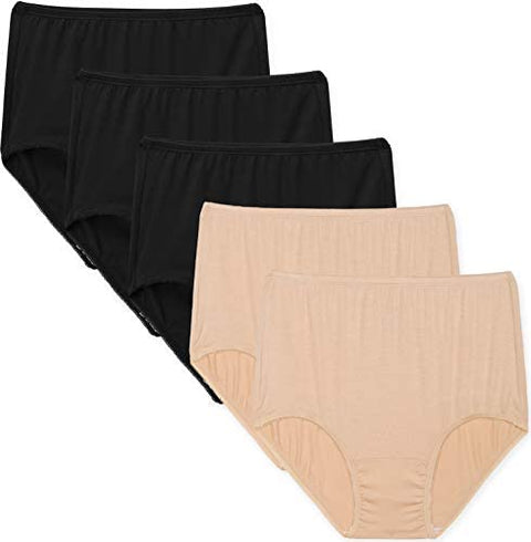 INNERSY Women's Multipack High Waisted Full Brief Panties Underwear