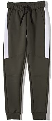 Boys Pull on Active Sweatpants Elastic Waistband with Drawcord Side Panel