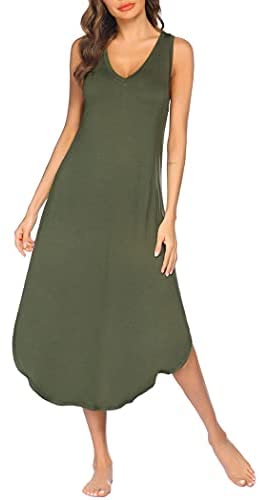 Women's Sleeveless Long Full Slip Night Dress