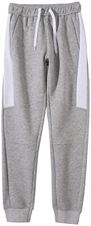 Boys Pull on Active Sweatpants Elastic Waistband with Drawcord Side Panel