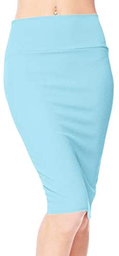 Women's High Waist Stretch Bodycon Pencil Skirt