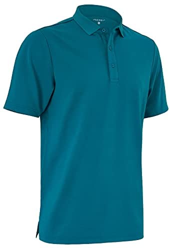 INNERSY Men's Polyester Golf Polo Shirt No Wrinkles No Iron Shirt