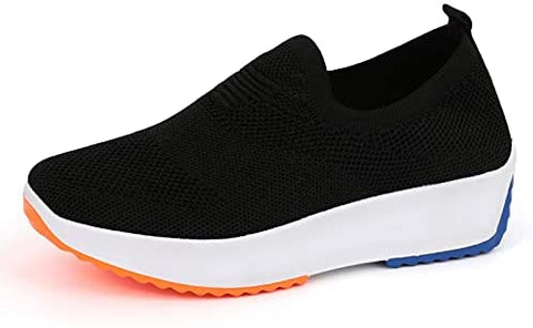 Samilor Breathable Mesh Loafers for Women Slip On Walking Shoes Platform Fashion Sneakers