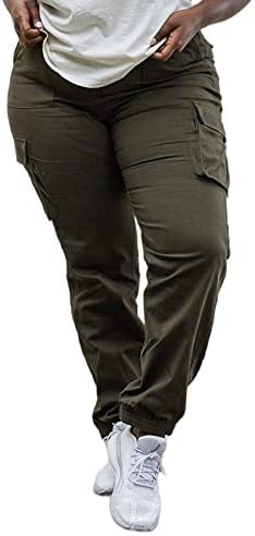 Women's Plus Size Hiking Cargo Pants Relaxed Fit Stretch Sweatpants Joggers Lounge Pants with Pockets