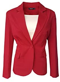 Women's Classic Single Button Blazer Jacket