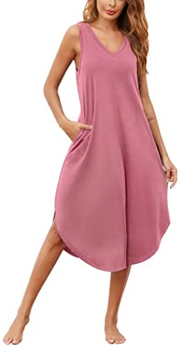 Women's Sleeveless Long Full Slip Night Dress