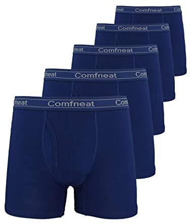 Men's 3 or 5-Pack Boxer Briefs Bamboo Rayon Ultra Soft Comfy Underwear with Fly