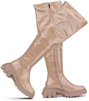 Torgeis Women's Alfie Fashion, Supple faux leather, Zipper Tall Boot, Round Toe, Thermoplastic rubber Outsole