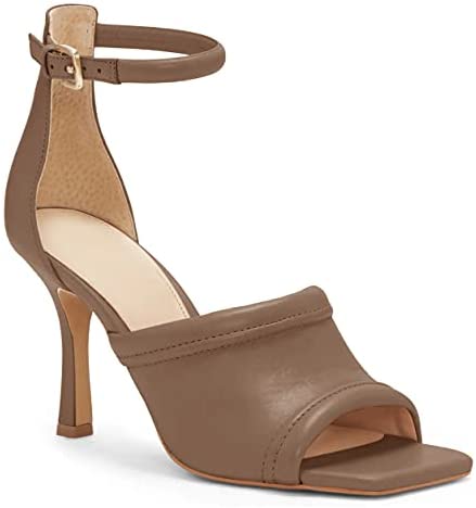 Womens Peep Toe Stiletto Heeled Sandals Ankle Strap Slip On Buckle Slides Kitten Heel Pump Comfortable Shoes