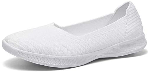 konhill Women's Slip on Flat-Comfy Walking Nurse Shoes