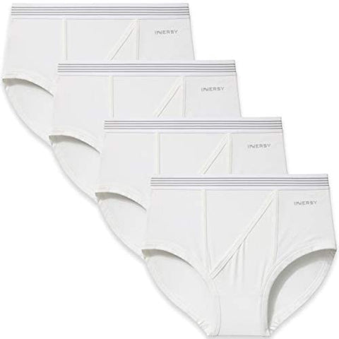 INNERSY Men's Underwear Briefs Classic Full Rise Cotton Underwear 4 Pack