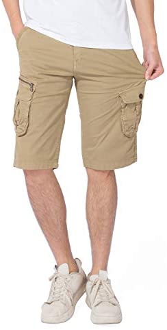 DGWZ Mens Cargo Shorts Outdoor Casual Hiking Relaxed Stretch Multi Pocket Shorts for Men
