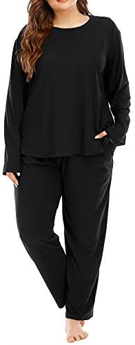 Plus Size Pajama Set Pants Women Tie Dye Long Sleeve Shirts Nightwear Sleep & Lounge Pjs