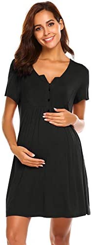 Labor and Delivery Gown, Nursing Nightgown, Maternity Nightgowns for Hospital Short