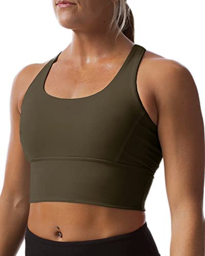 Crisscross Back High Impact Sports Bras for Women Workout Yoga Crop Tank Tops with Removable Pads