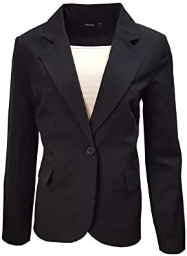 Women's Classic Single Button Blazer Jacket