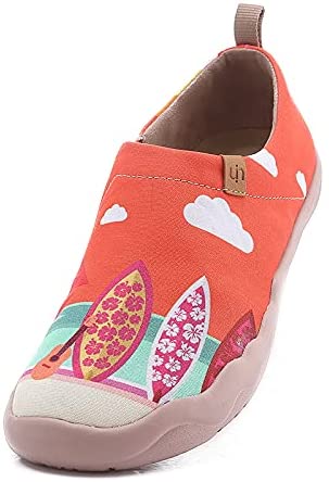 UIN Women's Hawaii Slip On Summer Spring Travel Canvas Fashion Sneaker Art Painted Shoes