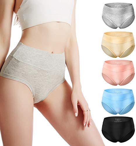Women's Boxer Briefs High Waist 3-5 Pack Bamboo Viscose Soft Breathable Underwear for Women