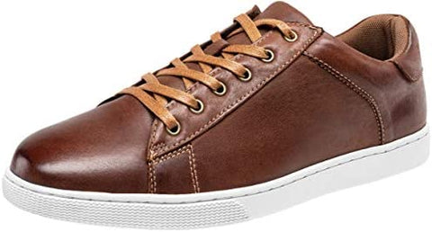 Men's Leather Sneakers Fashion Dress Sneaker Business Casual Shoes for Men