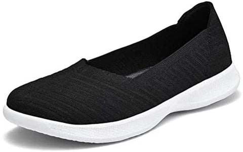 konhill Women's Slip on Flat-Comfy Walking Nurse Shoes