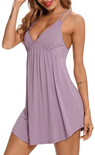 Sexy Lingerie Sleepwear for Women Chemises V-Neck Full Slip Babydoll Nightgown Dress S-XXL