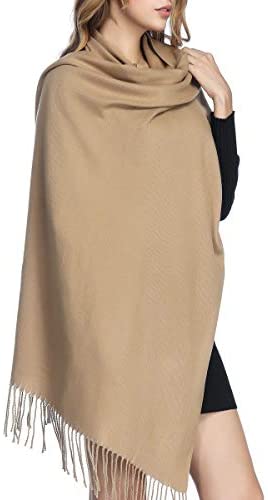 Extra Large Thick Soft Cashmere Wool Shawl Wraps for Women - PoilTreeWing Pashmina Scarf
