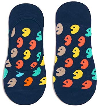 UIN Men Women's Sneaker Sock Art Painted Color Cotton Breathable Socks