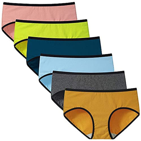 INNERSY Womens Underwear Cotton Hipster Panties Regular & Plus Size 6-Pack