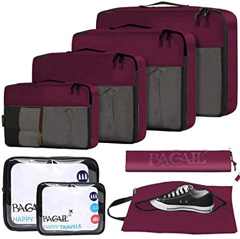 BAGAIL 6 Set / 8 Set Packing Cubes Luggage Packing Organizers for Travel Accessories