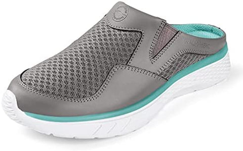 Womens Mule Sneakers - Walking Shoes for Women with Arch Support, Orthopedic Slip On Clog for Ladies