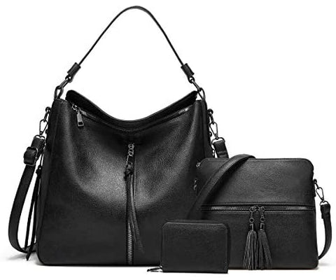 Women Fashion Handbags Wallet Tote Bag Shoulder Bag Top Handle Satchel Purse Set 4pcs
