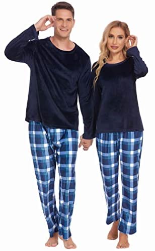 Matching Pajamas for Couples Set Fleece Pjs