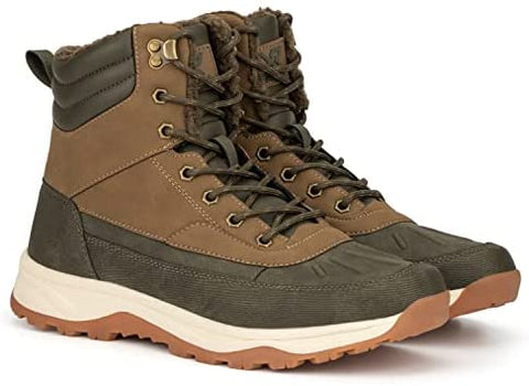 Xray Footwear Men's Half Dome Boot; Smooth faux leather, Lace-up front, Rubber sole