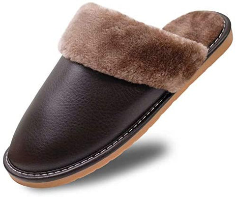 konhill Women's Memory Foam Slippers - Indoor Outdoor Comfy Warm Plush House Bedroom Non Slip Shoes