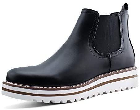 Womens Chelsea Elastic Ankle Boots Waterproof Flat Boots