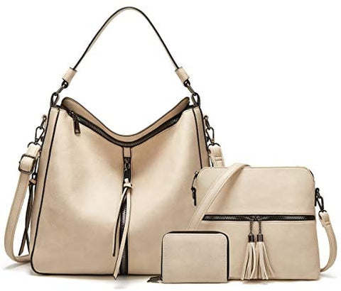 Women Fashion Handbags Wallet Tote Bag Shoulder Bag Top Handle Satchel Purse Set 4pcs