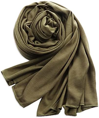 Vabovin stretch jersey long scarf light weight turban for women head wraps 71 * 32 inches