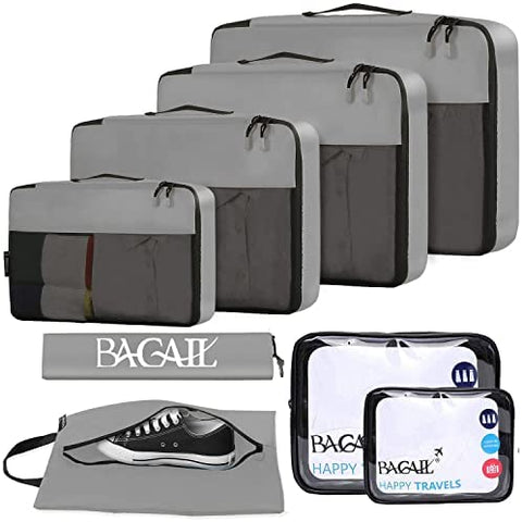 BAGAIL 6 Set / 8 Set Packing Cubes Luggage Packing Organizers for Travel Accessories