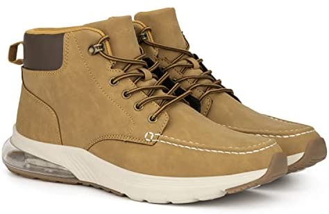 X RAY Reserved Footwear Eagle Lake Men Cascade Fashion Casual Faux Leather High Top Sneakers, Hook and Eye Lace-Up, Round Toe, Thermoplastic Rubber Outsole