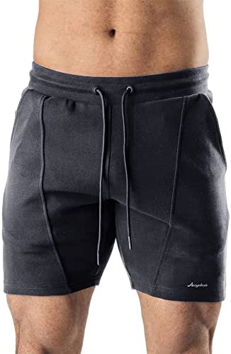 Men's Casual Elastic Waist Drawstring Shorts Gym Workout Training Running Jogging Pants with Pockets