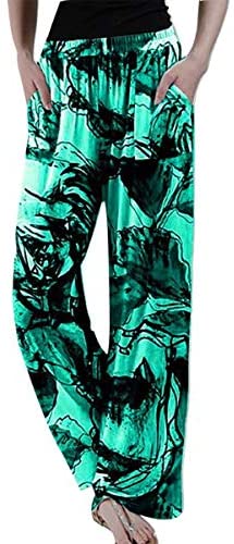 Women's Fashion Tie Dye Yoga Pants Casual Elastic Waist Wide Leg Palazzo Pants