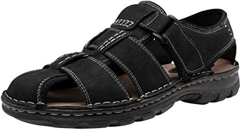 Men's Sandals Summer Casual Genuine Leather Beach Sandals for Men Outdoor and Indoor Comfort Open Toe Fisherman Sandals