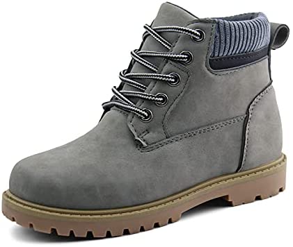 Kids Ankle Boots Boys Girls Lace-Up Outdoor Comfort Work Boots